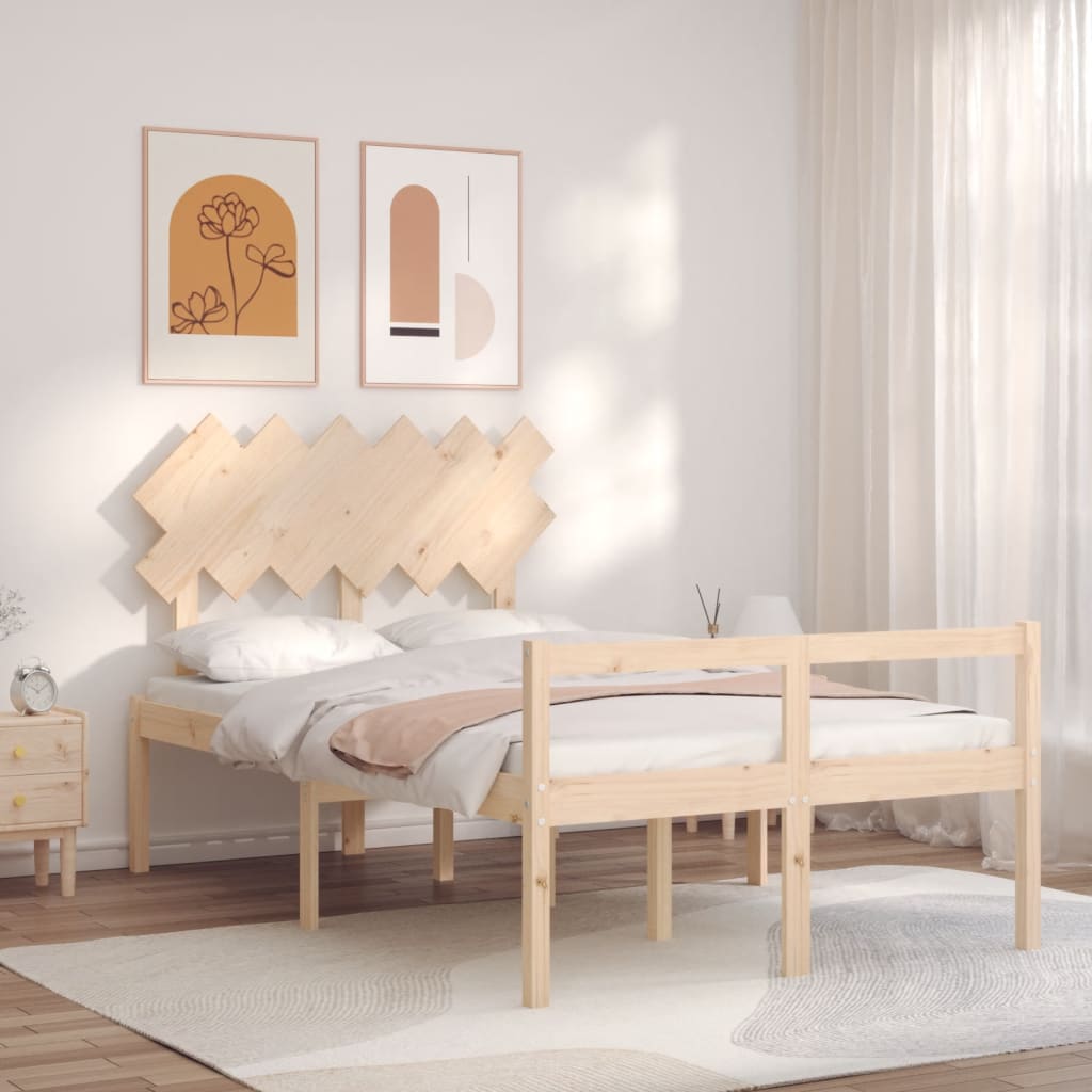Letto per Anziani con Testiera Small Double in Legno Massello | homemem39