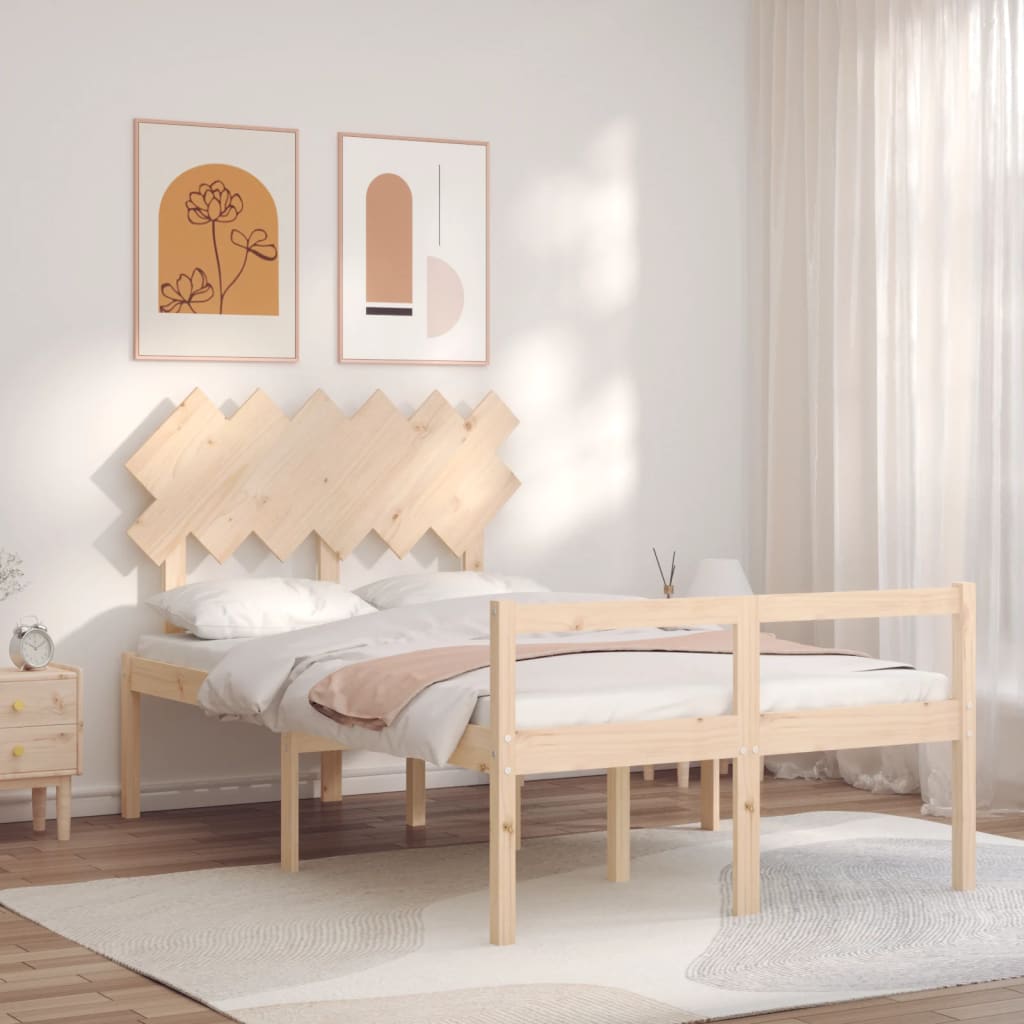 Letto per Anziani con Testiera 120x200 cm in Legno Massello