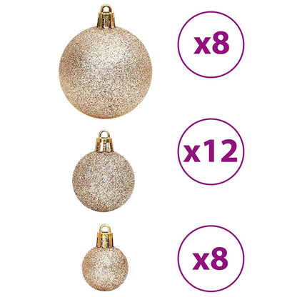 Palline di Natale 100 pz Champagne e Marrone 3 / 4 / 6 cm | homemem39
