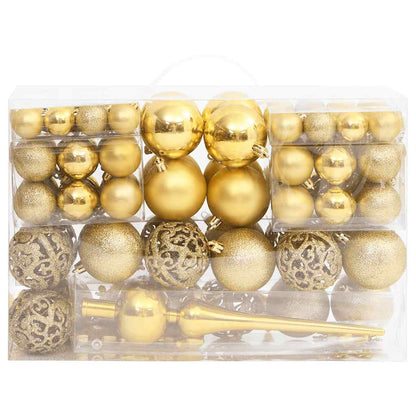 Set Palline di Natale 111 pz Oro in Polistirene | homemem39