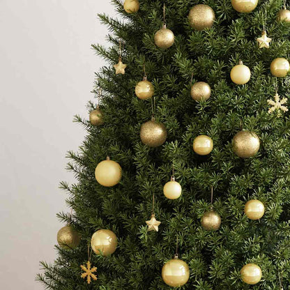 Set Palline di Natale 111 pz Oro in Polistirene