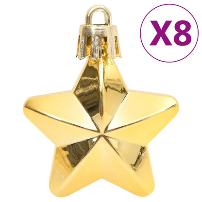 Set Palline di Natale 111 pz Oro in Polistirene | homemem39