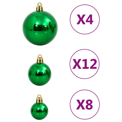 Set Palline di Natale 112 pz Rosso / Verde / Oro in Polistirene