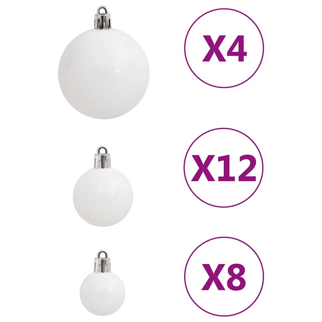 Set Palline di Natale 111 pz Bianco in Polistirene | homemem39