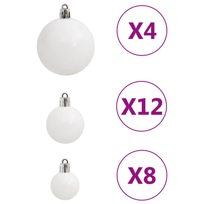 Set Palline di Natale 111 pz Bianco in Polistirene | homemem39