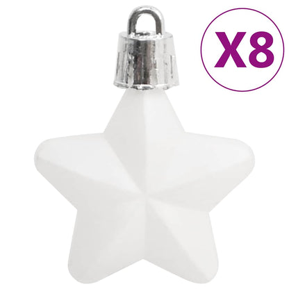Set Palline di Natale 111 pz Bianco in Polistirene | homemem39