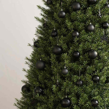 Set Palline di Natale 111 pz Nero in Polistirene | homemem39