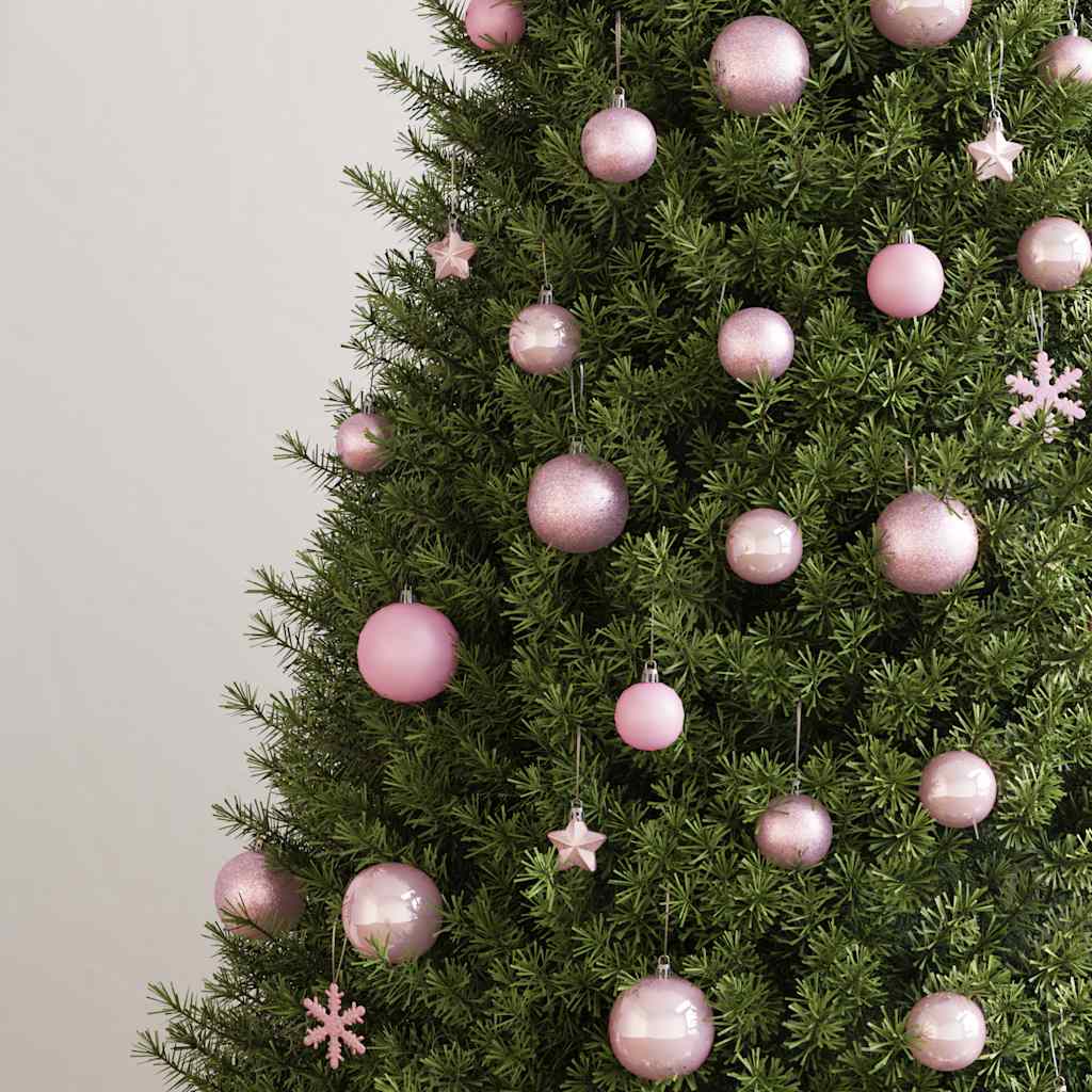 Set Palline di Natale 111 pz Rosa in Polistirene | homemem39