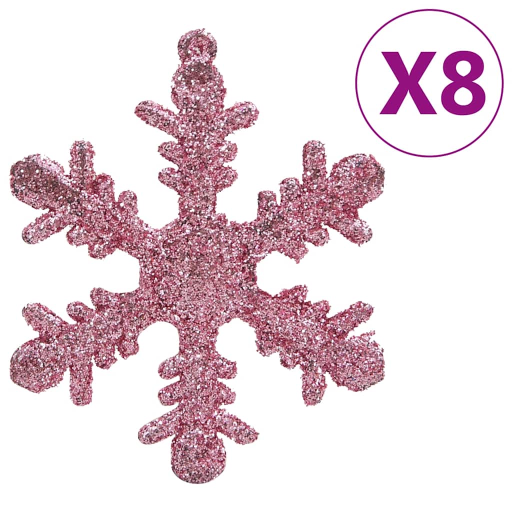 Set Palline di Natale 111 pz Rosa in Polistirene | homemem39