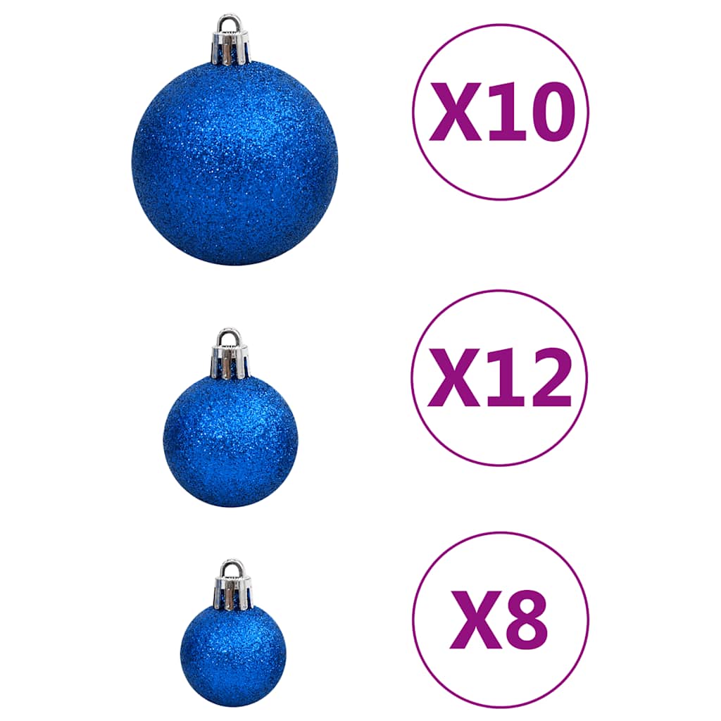 Set Palline di Natale 111 pz Blu in Polistirene | homemem39