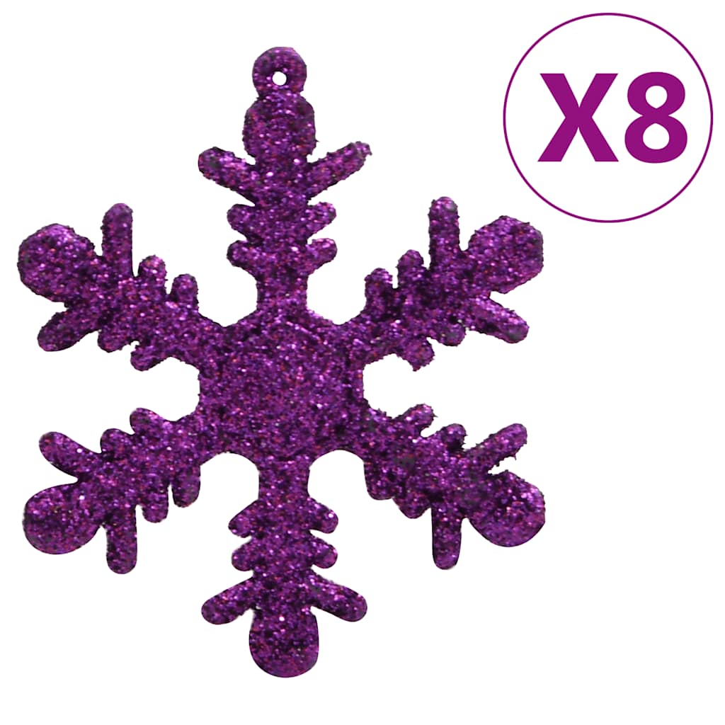 Set Palline di Natale 111 pz Viola in Polistirene | homemem39