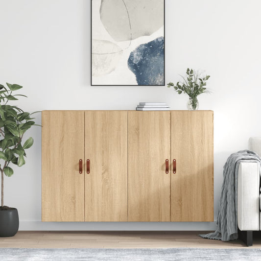 Mobili a Parete 2 pz Rovere Sonoma 69,5x34x90 cm