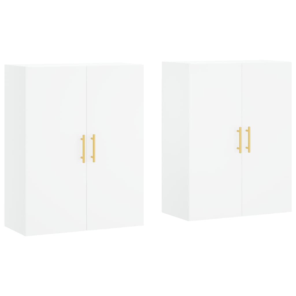 Mobili a Parete 2 pz Bianchi 69,5x34x90 cm
