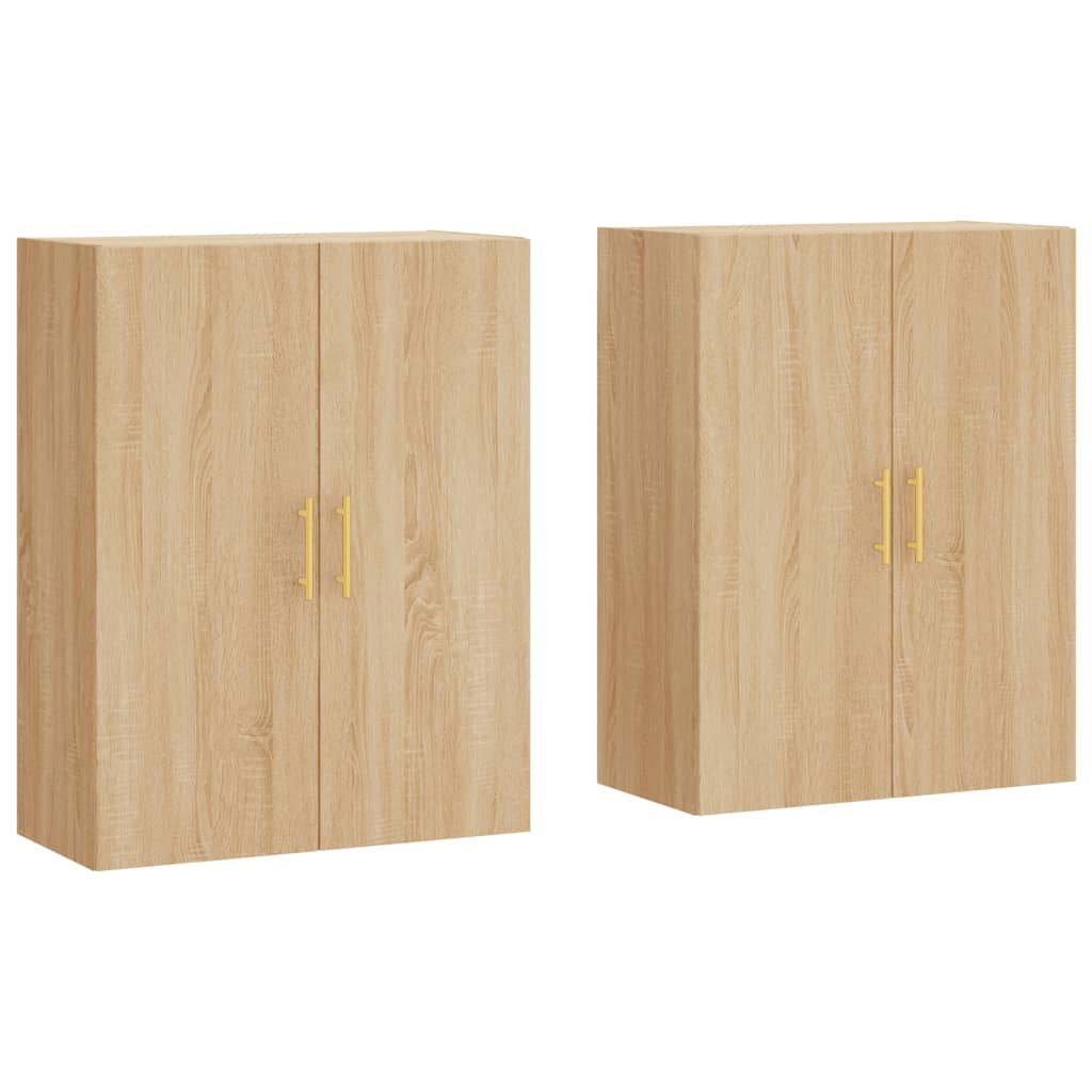 Mobili a Parete 2 pz Rovere Sonoma 69,5x34x90 cm
