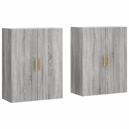 Mobili a Parete 2 pz Grigio Sonoma 69,5x34x90 cm