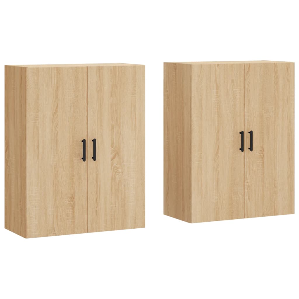 Mobili a Parete 2 pz Rovere Sonoma 69,5x34x90 cm