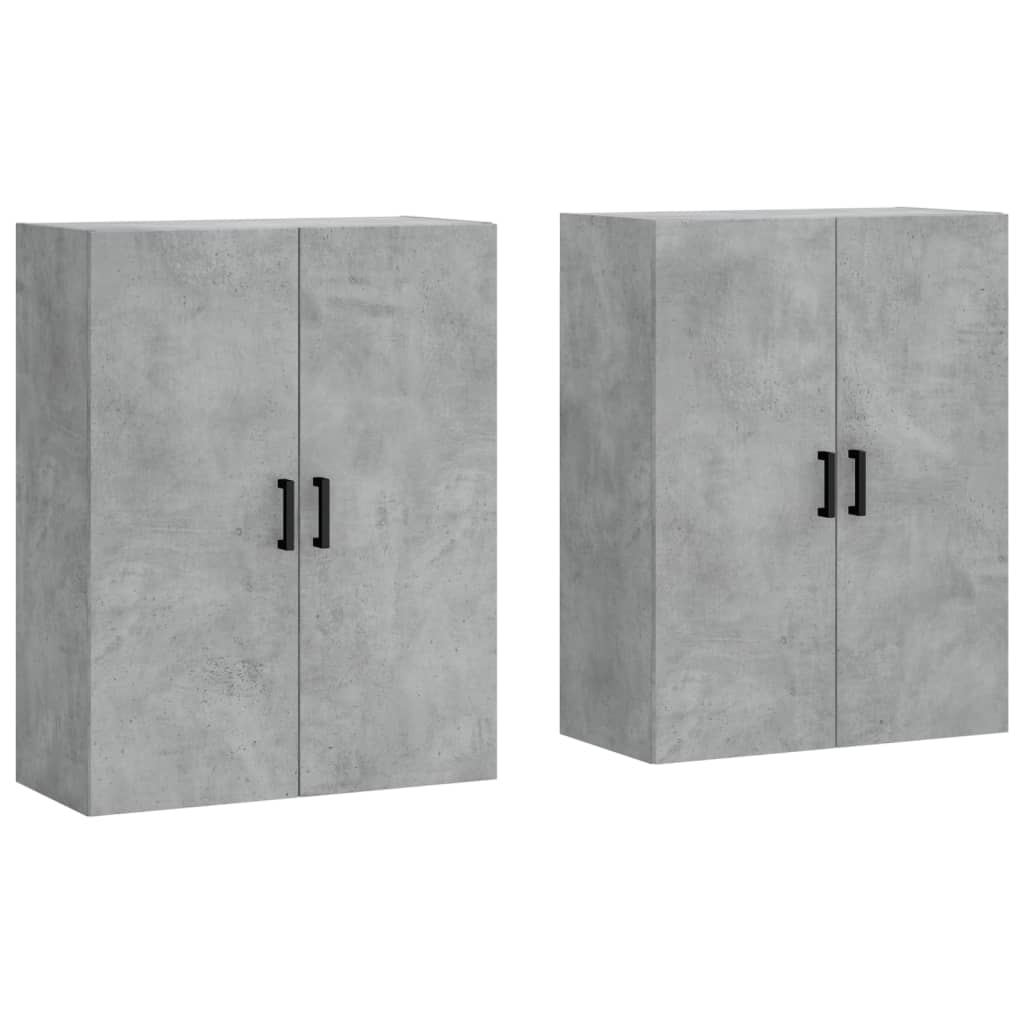 Mobili a Parete 2 pz Grigio Cemento 69,5x34x90 cm