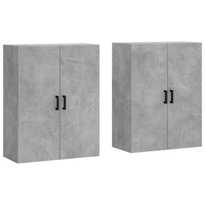 Mobili a Parete 2 pz Grigio Cemento 69,5x34x90 cm