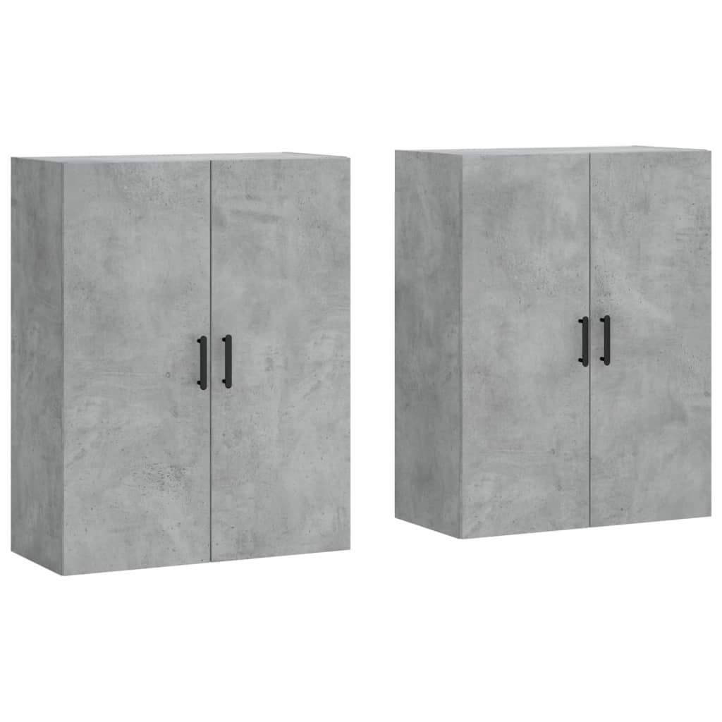 Mobili a Parete 2 pz Grigio Cemento 69,5x34x90 cm - homemem39