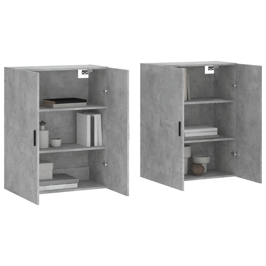 Mobili a Parete 2 pz Grigio Cemento 69,5x34x90 cm - homemem39