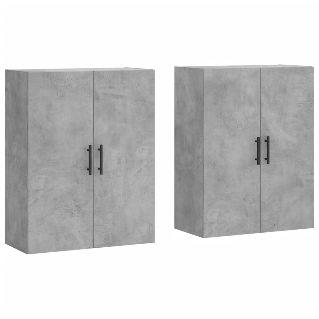 Mobili a Parete 2 pz Grigio Cemento 69,5x34x90 cm - homemem39