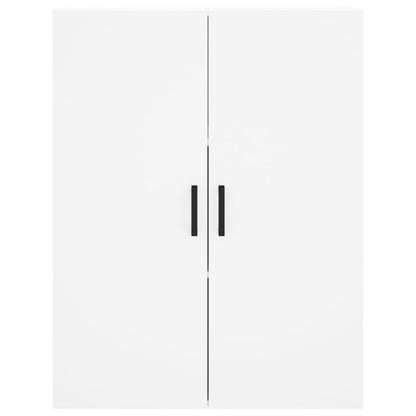 Credenza Bianca 69,5x34x180 cm in Legno Multistrato