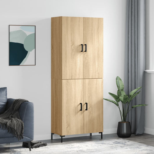 Credenza Rovere Sonoma 69,5x34x180 cm in Legno Multistrato