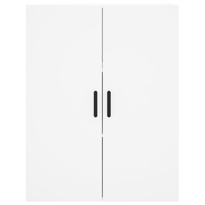 Credenza Bianca 69,5x34x180 cm in Legno Multistrato