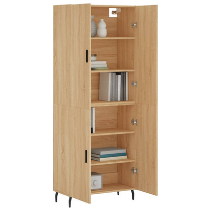 Credenza Rovere Sonoma 69,5x34x180 cm in Legno Multistrato