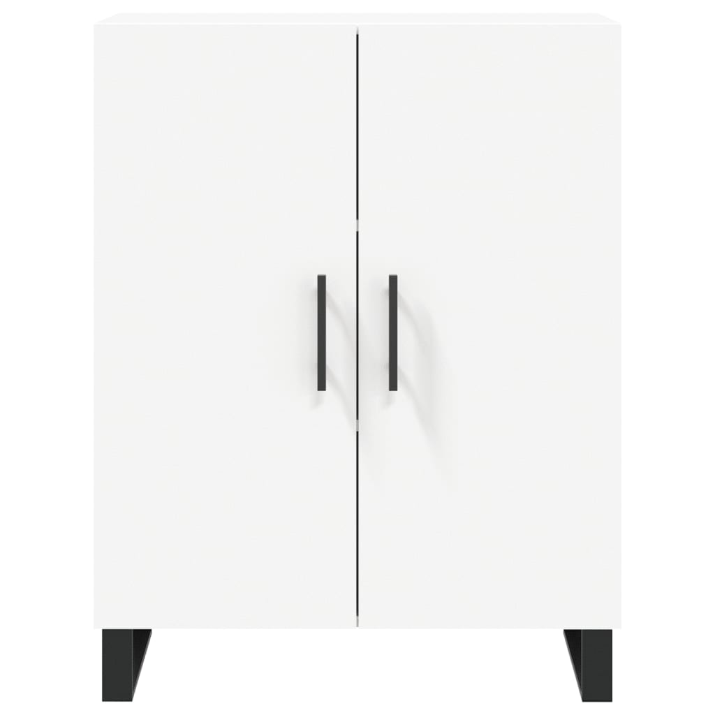 Credenza Bianca 69,5x34x180 cm in Legno Multistrato