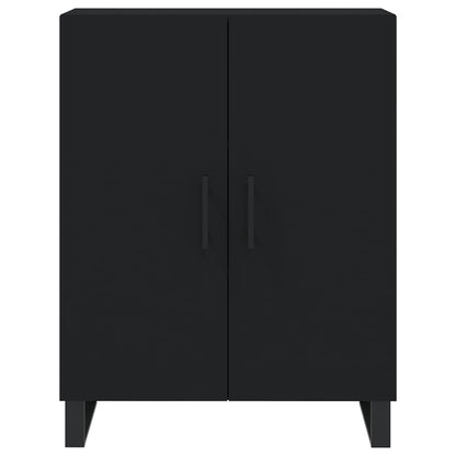 Credenza Nera 69,5x34x180 cm in Legno Multistrato