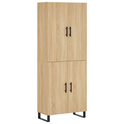 Credenza Rovere Sonoma 69,5x34x180 cm in Legno Multistrato