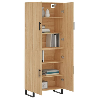Credenza Rovere Sonoma 69,5x34x180 cm in Legno Multistrato