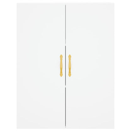 Credenza Bianca 69,5x34x180 cm in Legno Multistrato