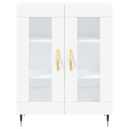 Credenza Bianca 69,5x34x180 cm in Legno Multistrato