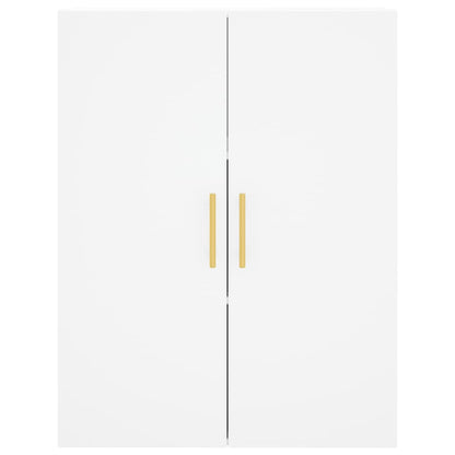 Credenza Bianca 69,5x34x180 cm in Legno Multistrato