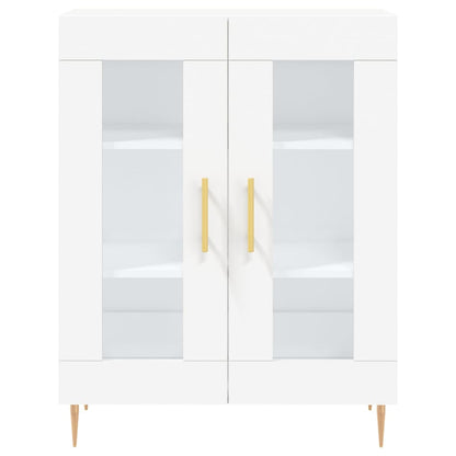 Credenza Bianca 69,5x34x180 cm in Legno Multistrato
