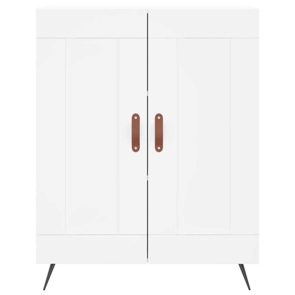 Credenza Bianca 69,5x34x180 cm in Legno Multistrato