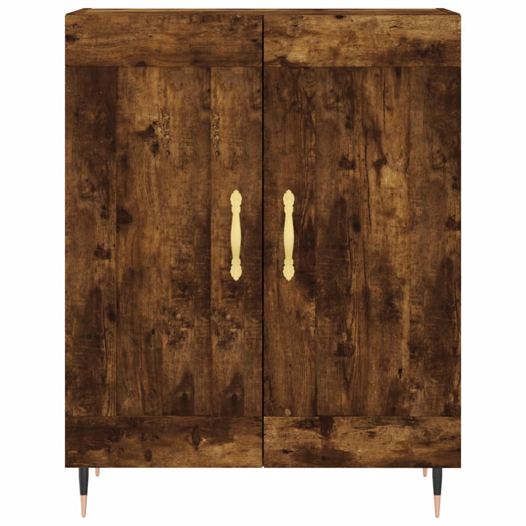 Credenza Rovere Fumo  69,5x34x180 cm in Legno Multistrato