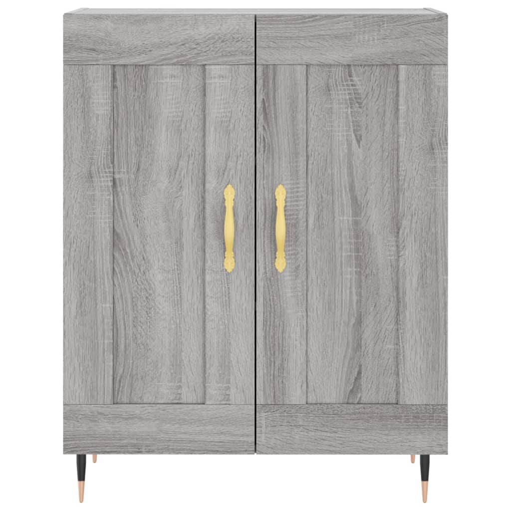 Credenza Grigio Sonoma 69,5x34x180 cm in Legno Multistrato