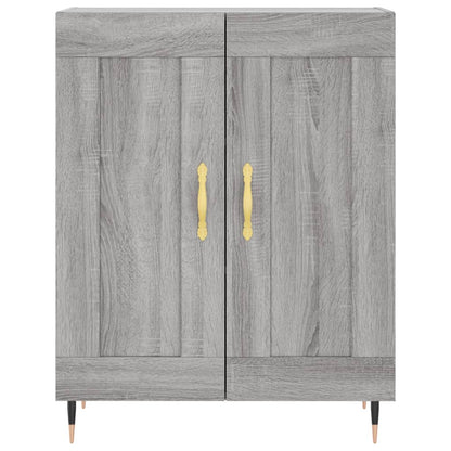 Credenza Grigio Sonoma 69,5x34x180 cm in Legno Multistrato