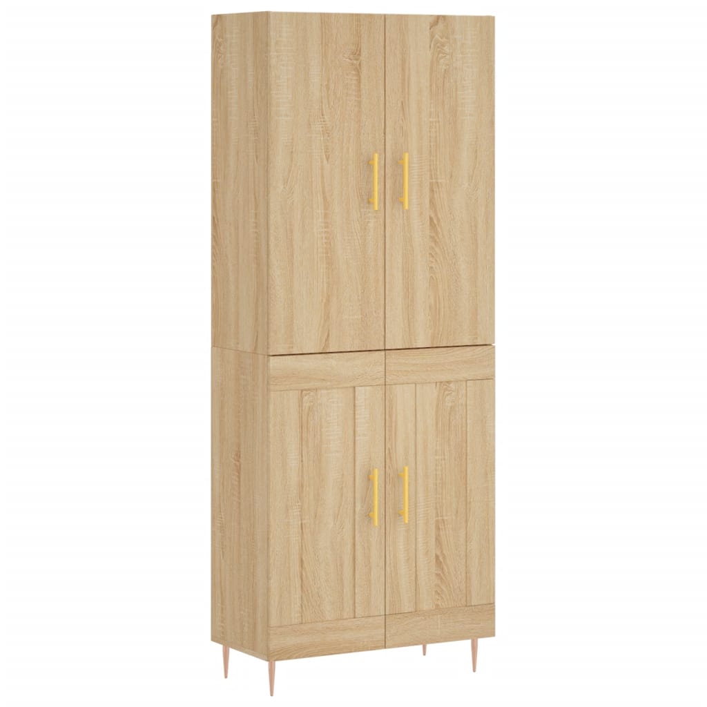 Credenza Rovere Sonoma 69,5x34x180 cm in Legno Multistrato - homemem39