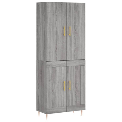 Credenza Grigio Sonoma 69,5x34x180 cm in Legno Multistrato - homemem39
