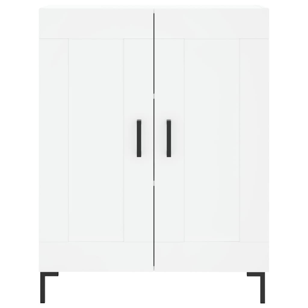 Credenza Bianca 69,5x34x180 cm in Legno Multistrato