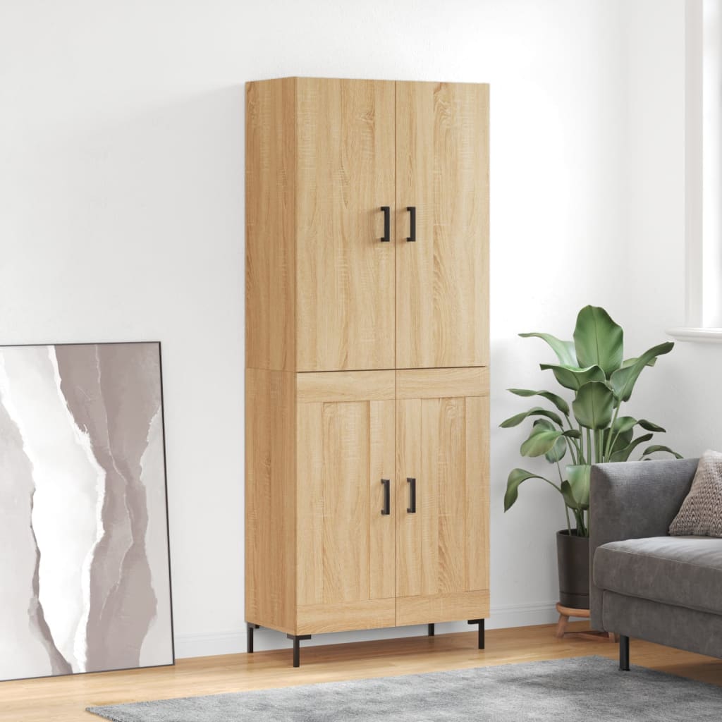 Credenza Rovere Sonoma 69,5x34x180 cm in Legno Multistrato