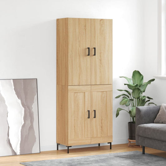 Credenza Rovere Sonoma 69,5x34x180 cm in Legno Multistrato