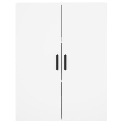 Credenza Bianca 69,5x34x180 cm in Legno Multistrato