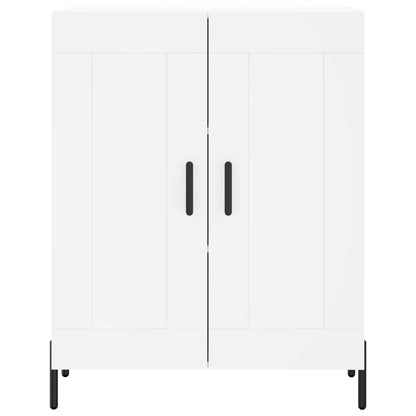 Credenza Bianca 69,5x34x180 cm in Legno Multistrato