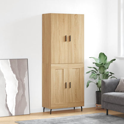 Credenza Rovere Sonoma 69,5x34x180 cm in Legno Multistrato