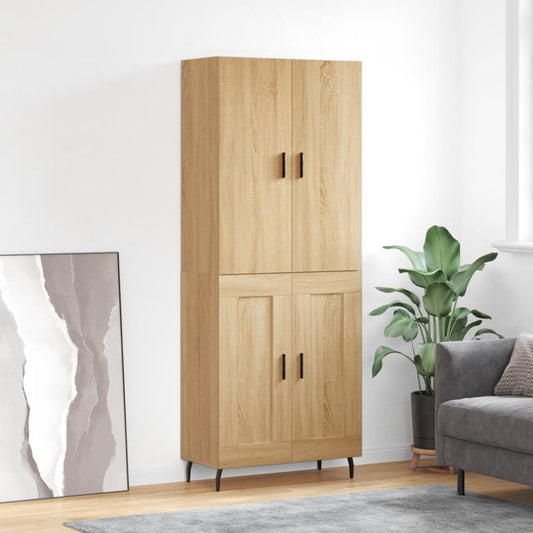 Credenza Rovere Sonoma 69,5x34x180 cm in Legno Multistrato